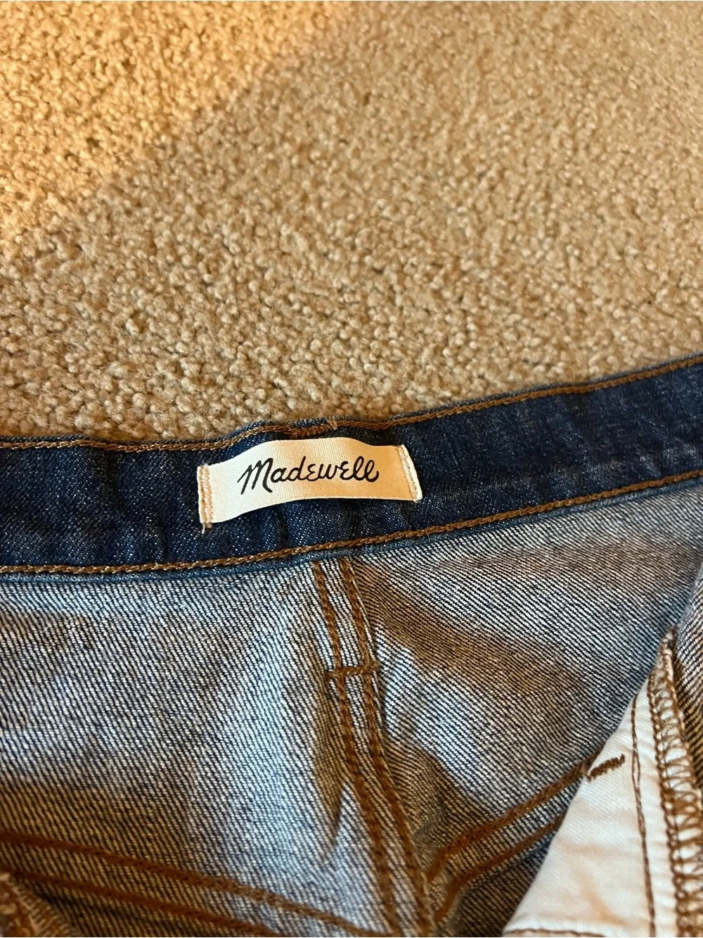 Madewell Dark Wash Denim Mini Skirt
